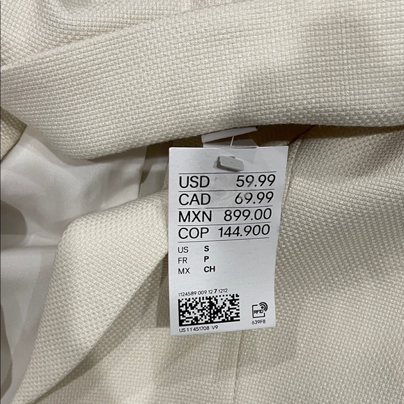 H&M Cream Women's Suit Jacket - Picture 2 of 2